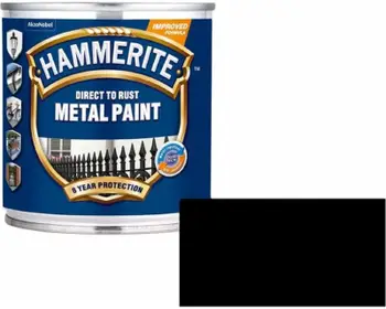 Bojë metali Hammerite Smooth Finish, 250ml, përfundim i lëmuar, e zezë