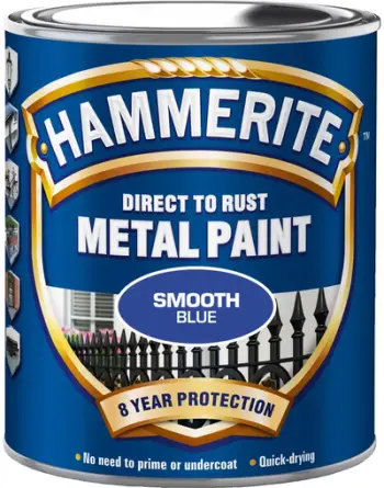 Bojë metalike Hammerite Smooth, 0.25L, blu e lëmuar