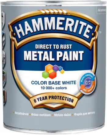 Bojë metalike Hammerite SMOOTH Finish BW, 700ml, për metal, e bardhë