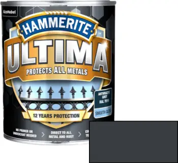 Bojë për metal Hammerite Ultima Smooth, me shkëlqim, 2.2L, anthracite