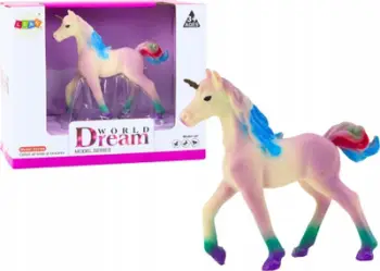 Figurine koleksionuese unicorn, 8 cm, ngjyrë vjollce shumëngjyrëshe