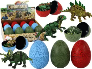 Figurinë lodër dinosaur në vezë, 9cm, shumëngjyrëshe