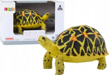 Figurine koleksionuese Turtle Reptile Yellow Black A, për fëmijë, e verdhë e zezë