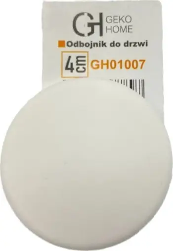 Stoper dere Geko Home GH01007, rrethor, 4 cm, i bardhë