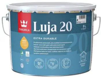 Bojë muri Tikkurila Luja 20, gjysmë-mat, kundër mykut, 10L, e bardhë