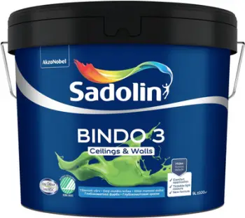 Bojë murale Sadolin BINDO 3, mat e thellë, 9L, e bardhë