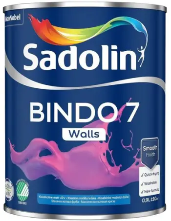 Bojë muri Sadolin BINDO 7, mat, 0.9L, e bardhë