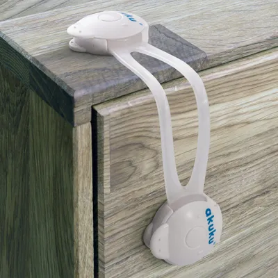Mbrojtëse për dollapë dhe sirtarë Akuku, 16 cm, set 2 copë, e bardhë - 1