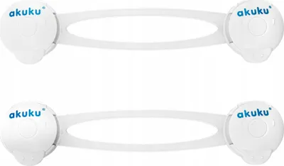 Mbrojtëse për dollapë dhe sirtarë Akuku, 16 cm, set 2 copë, e bardhë - 2