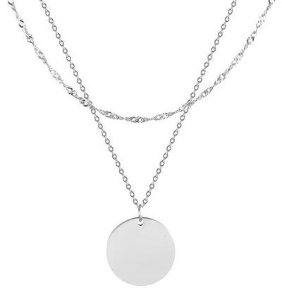 Qafore Troli Double Steel Round Pendant - 1