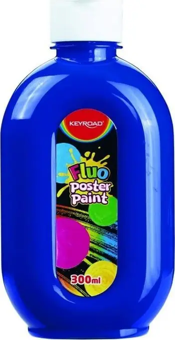 Bojë posteri Keyroad Fluorescent Blue, 300ml, blu fluoreshente