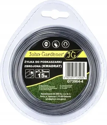 Fije prerëse për trimer John Gardener, 1.3mm, 15m, prerje katrore e përforcuar