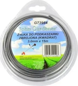 Fije për trimmer GEKO, 3.0mm, 15m, profil katror najlon