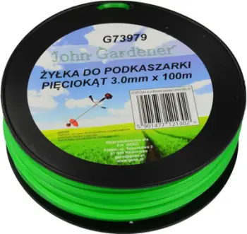 Fije trimmeri GEKO Green, 3.0mm, 100m, profil ylli, najlon, e gjelbër