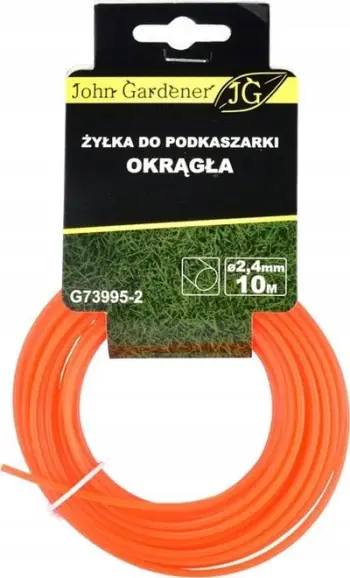 Fije prerëse për trimmer JG, 2.4mm, 10m, portokalli