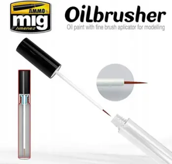 Bojë vaji modelizmi Ammo by Mig Oilbrusher Dark Green, 10ml, e gjelbër e errët
