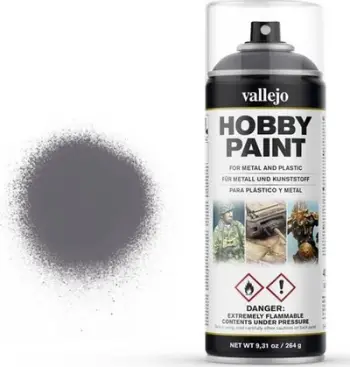 Bojë sprej hobi Vallejo Gunmetal , mat, pigmentim i lartë, gri metalike