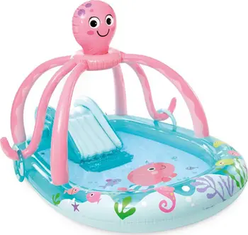 Qendër lojërash uji Intex 56138EP Friendly Octopus, me rrëshqitëse dhe spërkatës, 92" x 72", shumëngjyrëshe