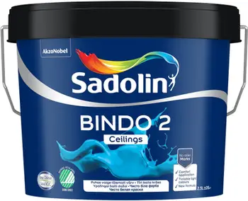 Bojë tavani Sadolin Bindo 2, 2.5L, mat, e bardhë
