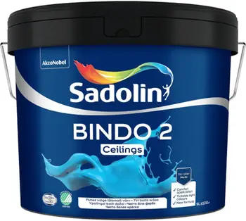 Bojë tavani Sadolin Bindo 2, 9L, shumë mat, e bardhë