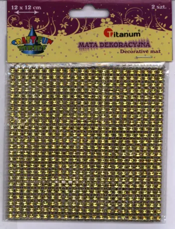 Mbulesë dekorative Titanum, 12 x 12 cm, ari