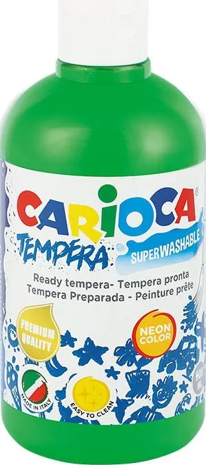 Bojë tempera Carioca KO027/38, 500 ml, neon jeshile - 1