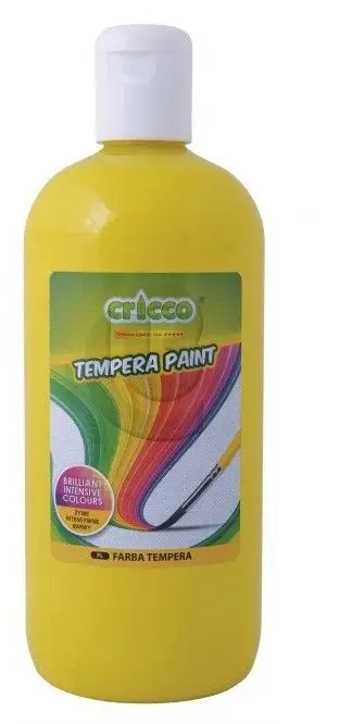 Bojë tempera Cricco, 500ml, e verdhë