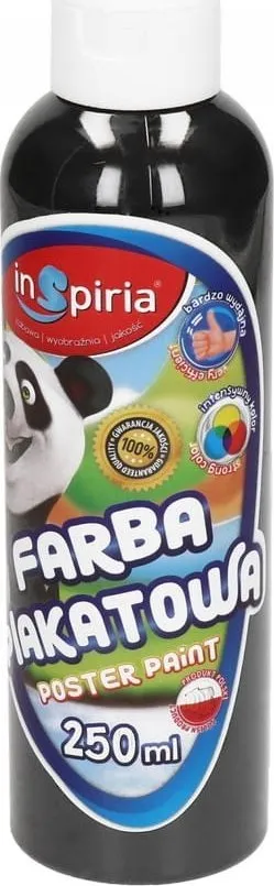 Bojë tempera InSpiria Poster Paint, 250ml, e zezë - 1