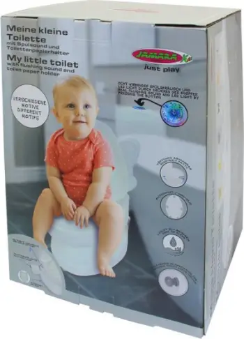 Qerre tualeti për fëmijë Jamara My Little Toilet Elephant, me zë dhe dritë LED, me enë të heqshme, gri