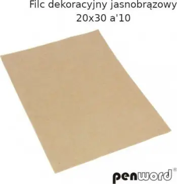 Filc dekorativ Penword, 20x30cm, set 10 copë, kafe e çelët