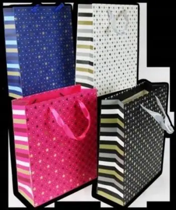 Qese dhuratash Kalpol Gift Bag, 26x32x10 cm, letër 210 g, dizajn MIX