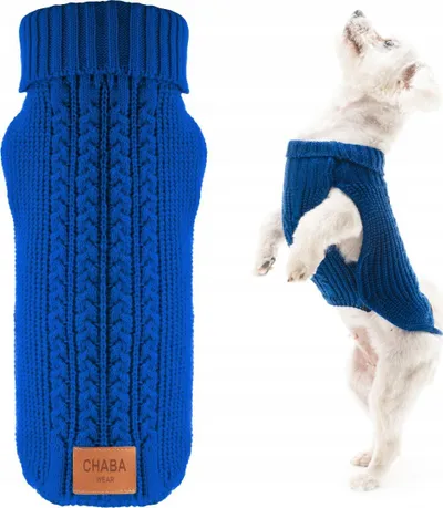 Sweter për qen Chaba, XXL 40cm, cornflower blue - 1