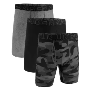 Bokse për meshkuj Under Armour Perf Tech Nov, 3 copë, 9", madhësia M, të zinj