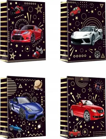 Qese dhurate Gift Bag M MIX, 32x26x20 cm, dizajn i përzier, shumëngjyrëshe