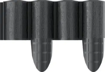 Bordurë kopshti Cellfast Palisade Wood Structure, 2.4m, plastike rezistente, antracit e zezë
