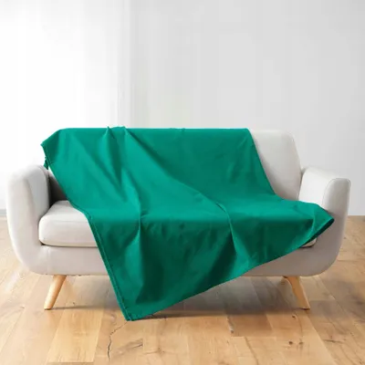 Mbulesë dekorative LUCILE, 180 x 220 cm, polycotton, e gjelbër - 1
