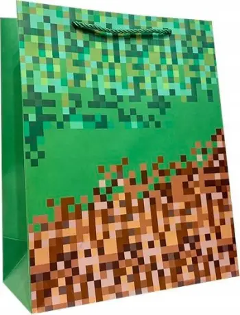 Qese dhuratë Minecraft, madhësi L, shumëngjyrëshe