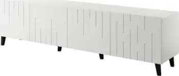 Komodë TV Cama Meble Bari, MDF, 200x42x52 cm, e bardhë