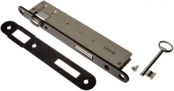 Bravë me rul Narrow Roller Lock 90/22, për dyer të vogla, për çelës, e argjendtë