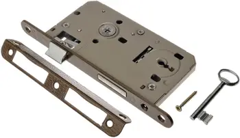 Bravë dere JANIA Z079 Lock 72/50, mortise me çelës, metal, argjendtë