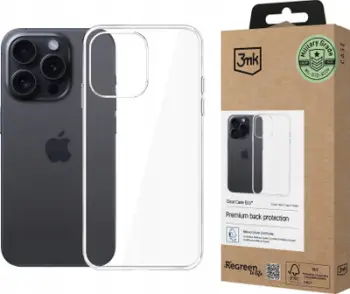 Mbulesë mbrojtëse 3mk Clear Case Eco për iPhone 15 Pro, transparente