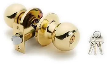 Bravë dere cilindrike Okko Door Lock 607 PB, 3 çelësa, bronzi i artë