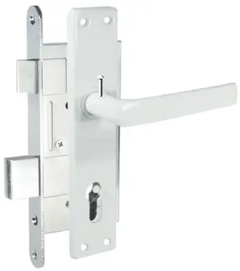 Bravë dere LOB Mortise Lock 406C 35802/2, cilindër, universale, e bardhë
