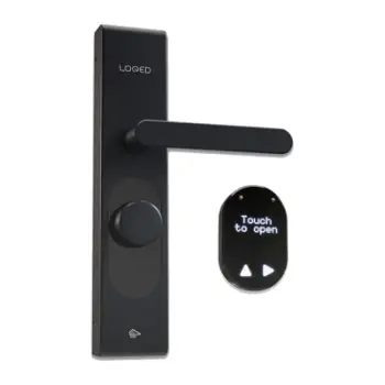 Bravë inteligjente Loqed Touch Smart Lock, kontroll me prekje, Black Edition, e zezë