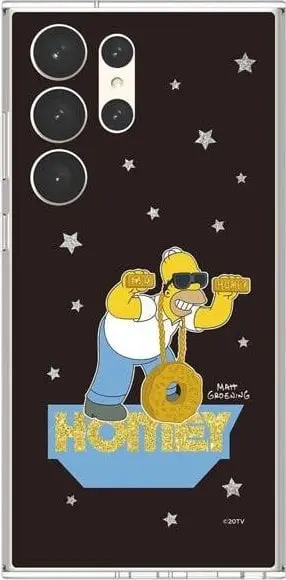 Mbulesë mbrojtëse Samsung Frame Simpsons për Galaxy S23, kornizë, e zezë