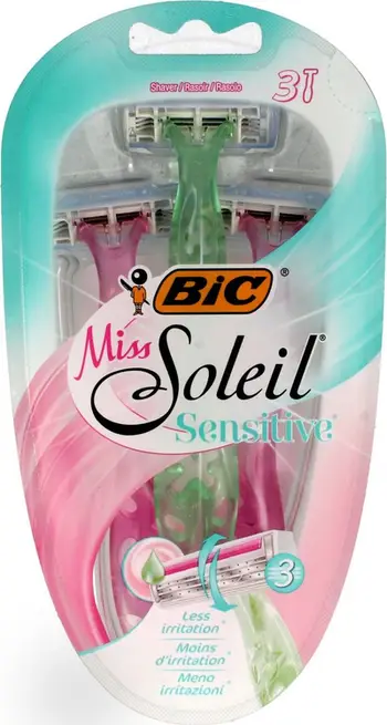Brisk rroje Bic Miss Soleil 3 Sensitive, 3 tehe, paketim 3 copë