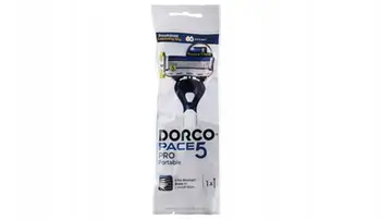 Brisk rroje Dorco Pace 5 Pro, 5 tehe, për meshkuj, blu e bardhë