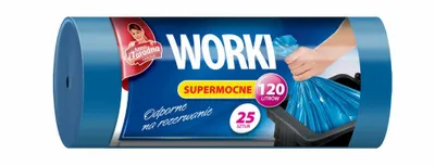 Qese mbeturinash Anna Zaradna LDPE, 120L, 25 copë, blu - 1