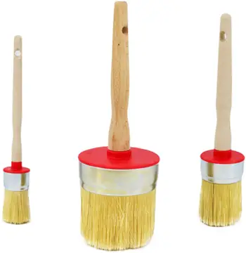 Brushë e rrumbullakët bojërash Round Paint Brush, 70mm, dorezë druri, shumëngjyrëshe