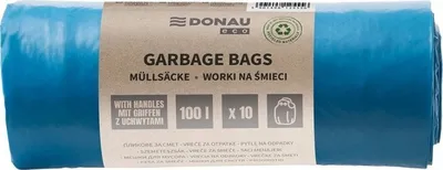 Qese mbeturinash Donau ECO, 100L, me doreza Knotties, blu - 1